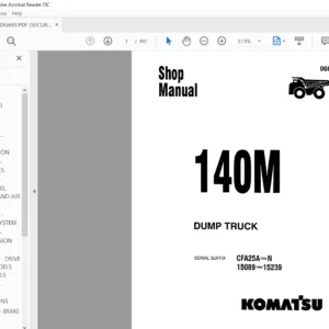 Komatsu 140M Dump Truck Shop Manual - PDF DOWNLOAD