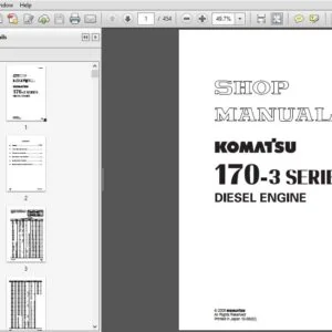 Komatsu 170-3 Series Diesel Engine Shop Manual - PDF DOWNLOAD