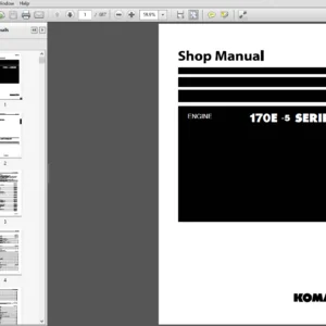 Komatsu 170E-5 Series Diesel Engine Shop Manual - PDF DOWNLOAD