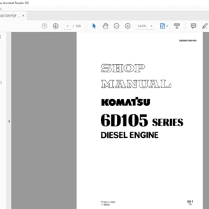 Komatsu 6D105 Series Diesel Engine Shop Manual - PDF DOWNLOAD