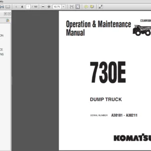 Komatsu 730E Dump Truck Operation & Maintenance Manual A30181 A30211 - PDF DOWNLOAD