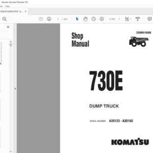 Komatsu 730E Dump Truck Shop Manual SN A30133-A30180 - PDF DOWNLOAD