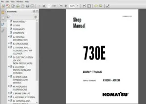 Komatsu 730E Dump Truck Shop Manual SN A30260-A30298 - PDF DOWNLOAD