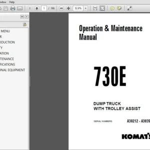 Komatsu 730E Dump Truck With Trolley Assist Operation & Maintenance Manual SN A30212 - A30354B - PDF DOWNLOAD