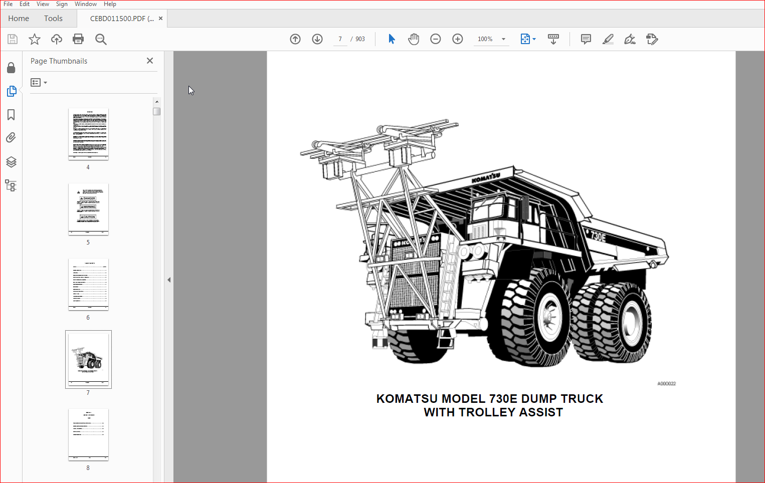 Komatsu 730E Dump Truck With Trolley Assist Service Repair Manual SN