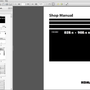 Komatsu 82E-6 98E-6 Series Diesel Engine Shop Manual - PDF DOWNLOAD