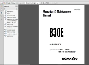 Komatsu 830E Dump Truck Operation & Maintenance Manual A30710-A30732 - PDF DOWNLOAD