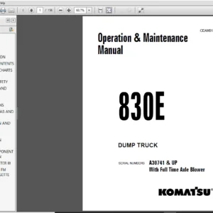 Komatsu 830E Dump Truck Operation & Maintenance Manual CEAM15201 - PDF DOWNLOAD
