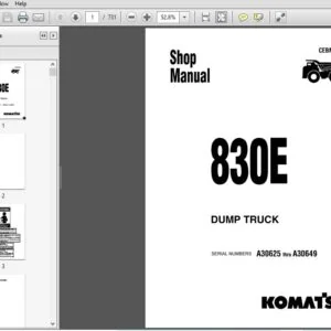 Komatsu 830E Dump Truck Shop Manual SN A30625-A30649 - PDF DOWNLOAD