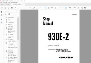 Komatsu 930E-2 Dump Truck Shop Manual SN A30181-A30223 - PDF DOWNLOAD
