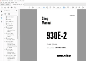 Komatsu 930E-2 Dump Truck Shop Manual SN A30301-A30303 - PDF DOWNLOAD