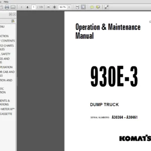 Komatsu 930E-3 Dump Truck Operation & Maintenance Manual A30364-A30461 - PDF DOWNLOAD