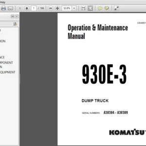 Komatsu 930E-3 Dump Truck Operation & Maintenance Manual SN A30304 - A30309 - PDF DOWNLOAD
