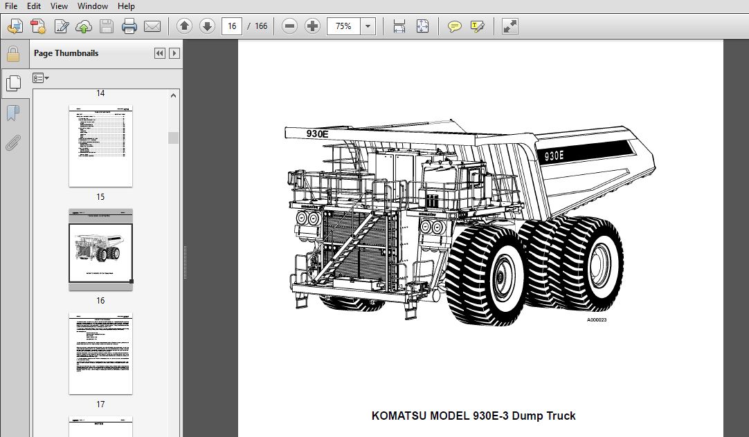 Komatsu 930E-3 Dump Truck Operation & Maintenance Manual SN A30304