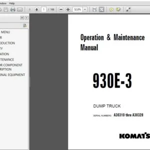 Komatsu 930E-3 Dump Truck Operation & Maintenance Manual SN A30310-A30328 - PDF DOWNLOAD