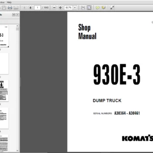 Komatsu 930E-3 Dump Truck Shop Manual A30364-A30461 - PDF DOWNLOAD