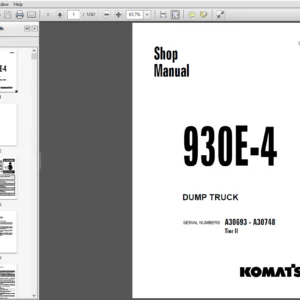 Komatsu 930E-4 Dump Truck Shop Manual A30693-A30748 - PDF DOWNLOAD