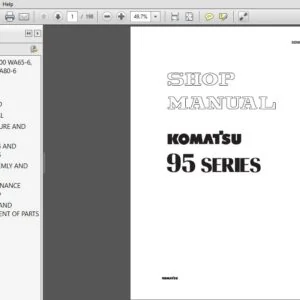 Komatsu  95 Series Diesel Engine Shop Manual - PDF DOWNLOAD