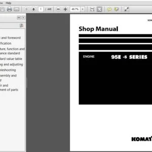 Komatsu 95E-5 Series Diesel Engine Shop Manual SEN01966-15 - PDF DOWNLOAD