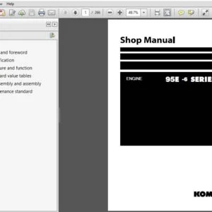 Komatsu 95E-6 Series Diesel Engine Shop Manual - PDF DOWNLOAD