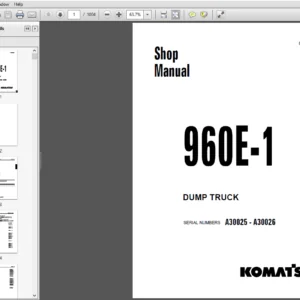 Komatsu 960E-1 Dump Truck Shop Manual A30025-A30026 - PDF DOWNLOAD