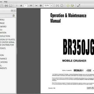 Komatsu BR350JG-1 Mobile Crusher Operation & Maintenance Manual SN 1232 and up - PDF DOWNLOAD