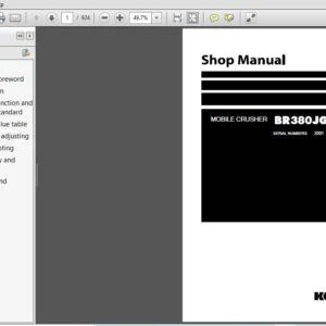 Komatsu BR380JG-1E0  Mobile Crusher Shop Manual SEN01341-08 - PDF DOWNLOAD
