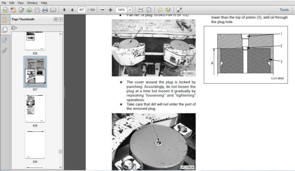 Komatsu BR380JG-1E0 Mobile Crusher Shop Manual SEN01341-08 - PDF
