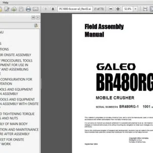 Komatsu BR480RG-1 Mobile Crusher Field Assembly Manual SN 1001 and up - PDF DOWNLOAD