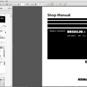 Komatsu BR580JG-1 Mobile Crusher Shop Manual  1001 and up - PDF DOWNLOAD