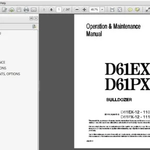 Komatsu Bulldozer D61EX-12 D61PX-12 Operator & Maintenance Manual SN 1106, 1112 and up - PDF DOWNLOAD