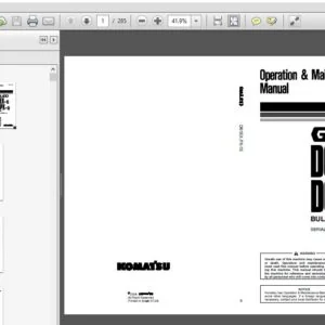 Komatsu Bulldozer D61EX-15 D61PX-15 Operation & Maintenance Manual SN B40001 and up - PDF DOWNLOAD