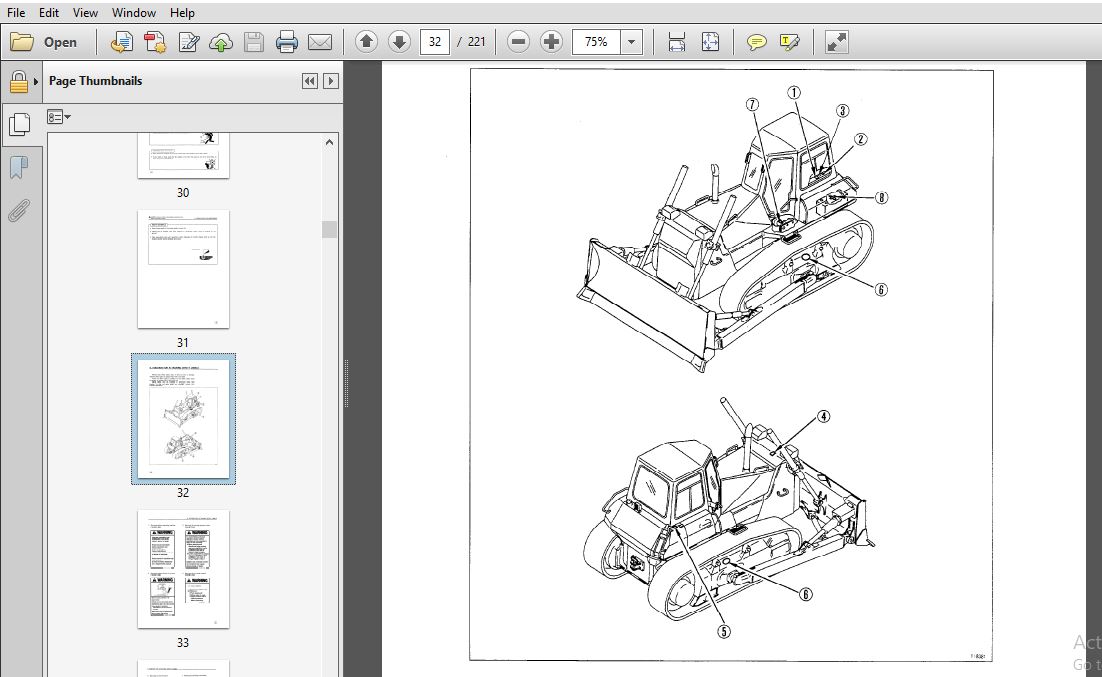 Komatsu Bulldozer D65E,P-12 D65EX,PX-12 Operator & Maintenance Manual