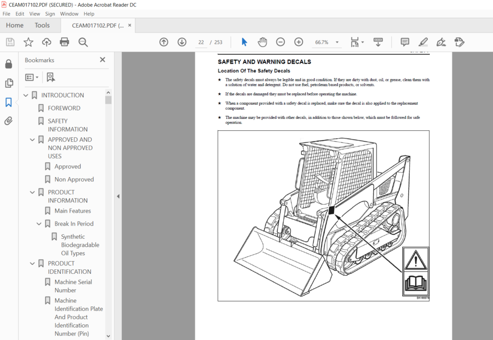 Komatsu Ck30 1 Compact Track Loader Operation And Maintenance Manual A30001 And Up Pdf Download 6694