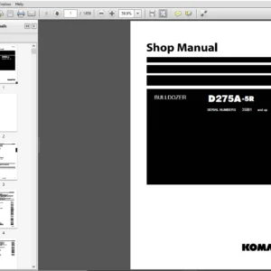 Komatsu D275A-5R Crawler Bulldozer Shop Manual SEN02158-12 - PDF DOWNLOAD