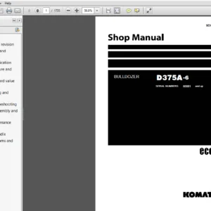 Komatsu D375A-6 Bulldozer Service Repair Manual - PDF Download