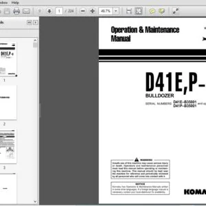 Komatsu D41E,P-6 Bulldozer Operation & Maintenance Manual SN B35001 And Up - PDF DOWNLOAD