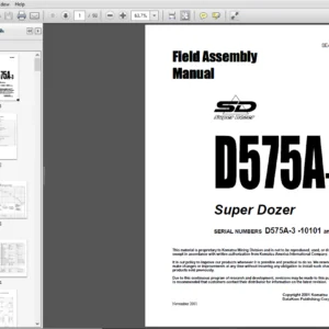 Komatsu D575A-3 Dozer Field Assembly Manual 10101 and up - PDF DOWNLOAD