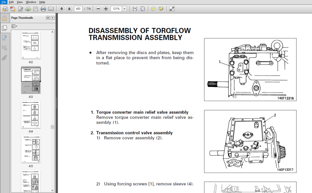 Komatsu D61EX-12, D61PX-12 Crawler Bulldozer Shop Manual 1001 And Up ...