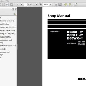 Komatsu D65EX-17, D65PX-17, D65WX-17 Crawler Bulldozer Shop Manual SEN05536-02 - PDF DOWNLOAD