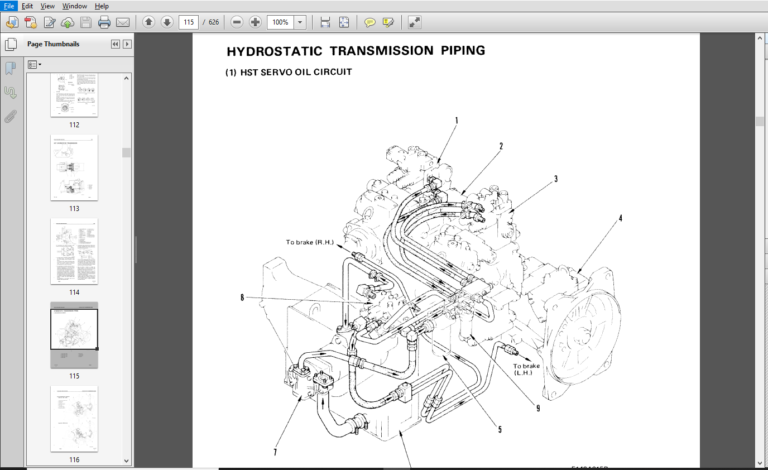 Komatsu D66S-1 Crawler Loader Dozer Shovel Shop Manual SEBM0142A10 ...