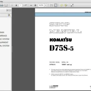 Komatsu D75S-5 Dozer Service Manual SEBD01450503 - PDF DOWNLOAD