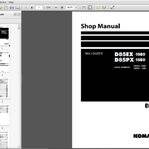 Komatsu D85EX-15E0, D85PX-15E0 Crawler Bulldozer Shop Manual SEN00060-06 - PDF DOWNLOAD