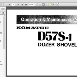 Komatsu Dozer Shovel D57S-1 Operator & Maintenance Manual SN 9001 and up - PDF DOWNLOAD