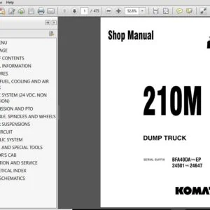 Komatsu Dump Truck 210M DG715 Shop Manual - PDF DOWNLOAD