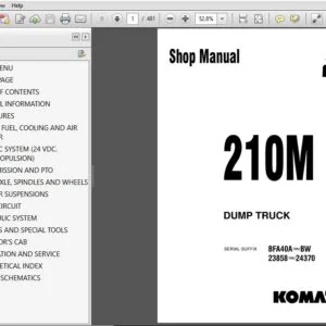 Komatsu Dump Truck 210M Shop Manual - PDF DOWNLOAD