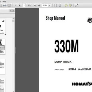 Komatsu Dump Truck 330M Shop Manual - PDF DOWNLOAD