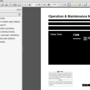 Komatsu Dump Truck 730E Operation & Maintenance Manual CEAM024802 - PDF DOWNLOAD