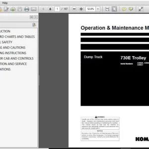 Komatsu Dump Truck 730E Trolley Operation & Maintenance Manual CEAM026301 - PDF DOWNLOAD