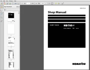 Komatsu Dump Truck HD785-7 Shop Manual SEN01274-23 - PDF DOWNLOAD